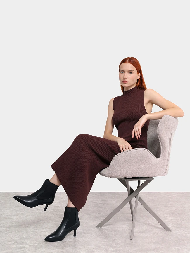 Ботильоны женские всесезонные, цвет черный, натуральная кожа 1397070P2 | 13