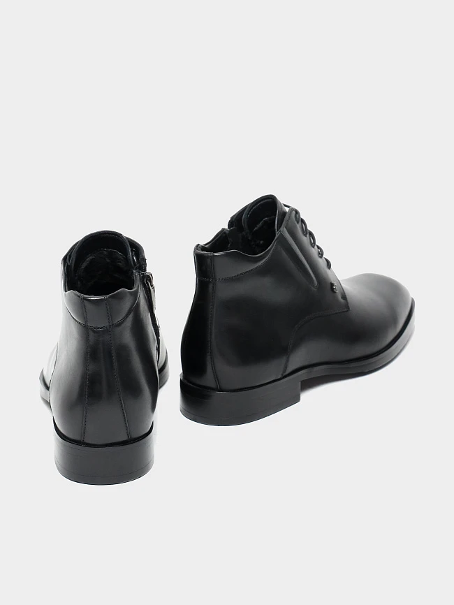 Ботинки мужские демисезонные, цвет черный, натуральная кожа M1022993 | 4