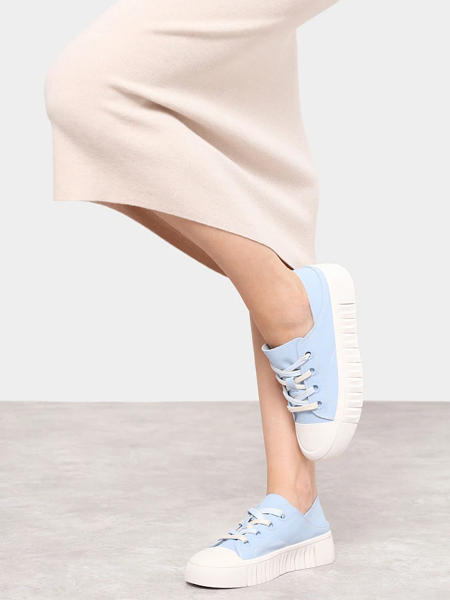 Кеды женские демисезонные, цвет голубой, натуральная кожа и полимерные материалы 6810011 | 10