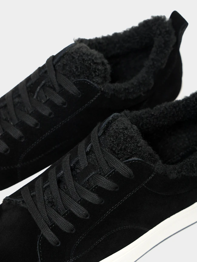 Кеды женские зимние, цвет черный, натуральный спилок 3630309M | 6