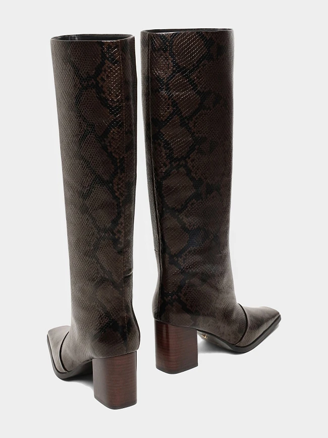 Сапоги женские демисезонные, цвет коричневый, натуральная кожа 1494785 | 4