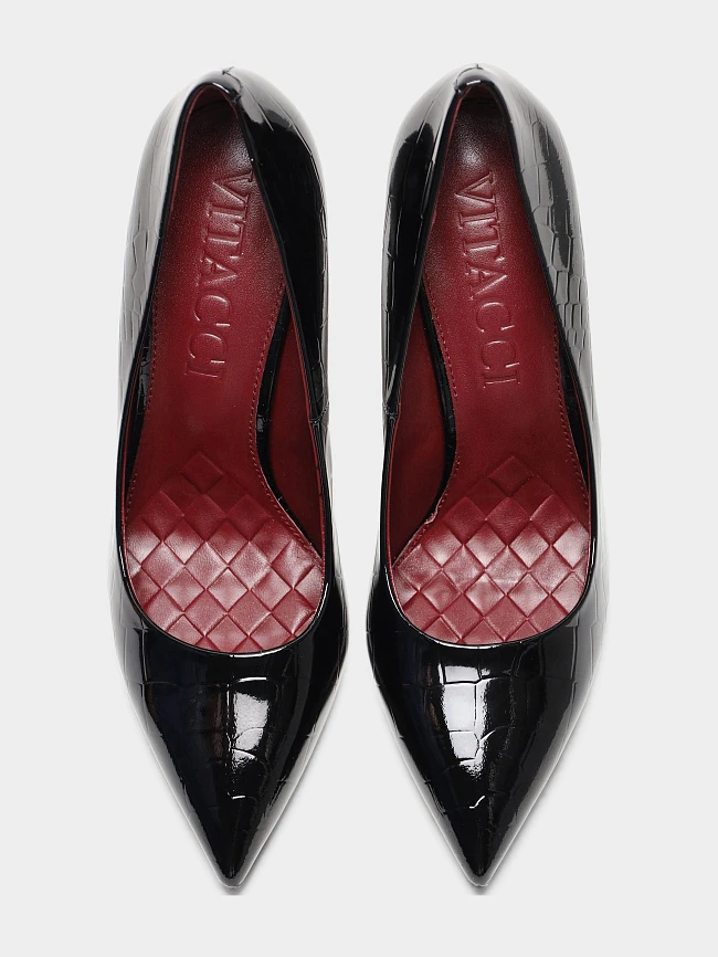 Туфли женские всесезонные, цвет черный, натуральная лаковая кожа 497097 | 4