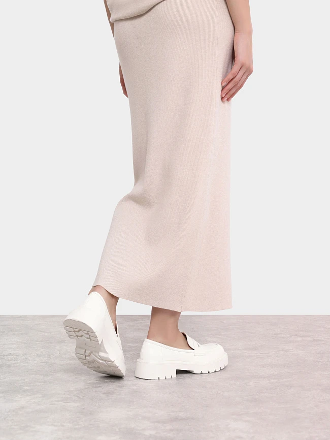 Лоферы женские всесезонные, цвет белый, искусственная кожа 1397711 | 9