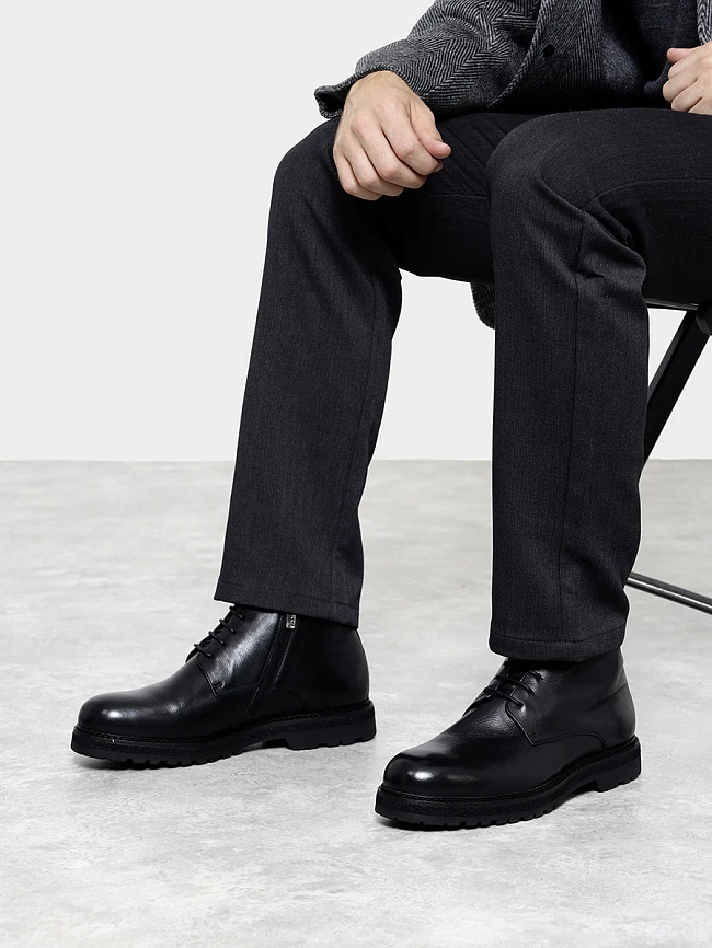 Ботинки мужские зимние, цвет черный, натуральная кожа M1022516M | 11