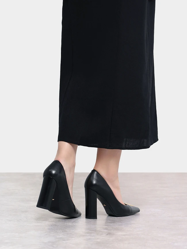 Туфли женские всесезонные, цвет черный, натуральная кожа 1493771 | 9