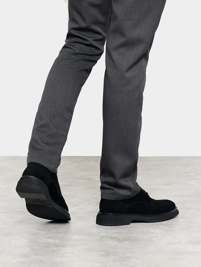 Полуботинки мужские всесезонные, цвет черный, натуральный велюр M1022904 | 8