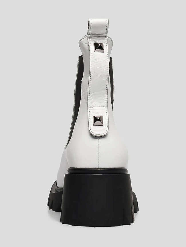 Полусапоги 1221040 женские цвет белый, натуральная кожа 1221040         | 4