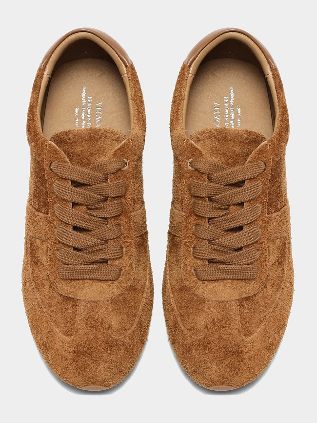 Кеды женские демисезонные, цвет рыжий, натуральный спилок 1013690P | 5