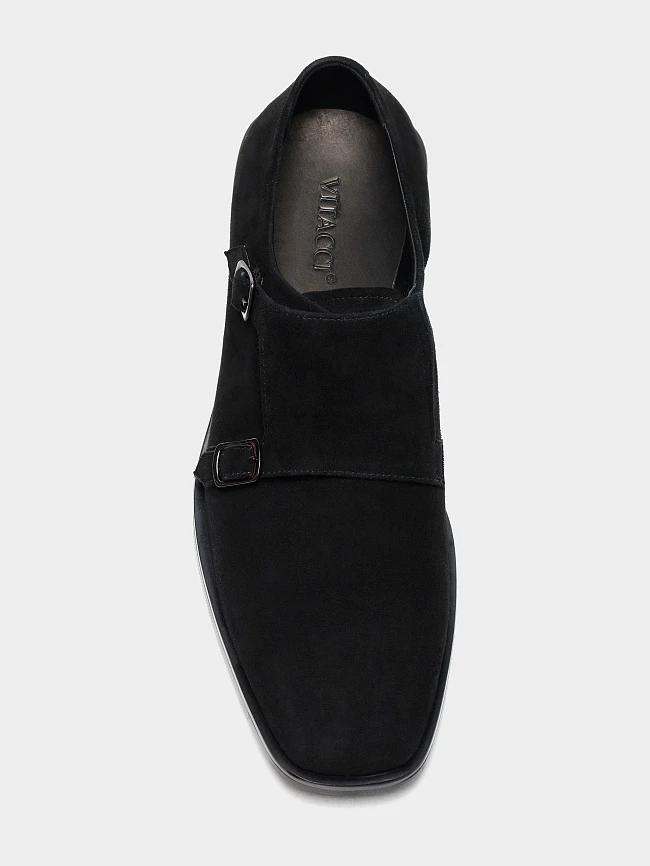 Туфли мужские всесезонные, цвет черный, натуральный велюр M1023153 | 4