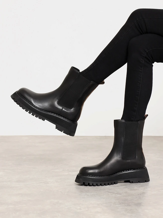 Ботинки женские демисезонные, цвет черный, натуральная кожа 1731096 | 7