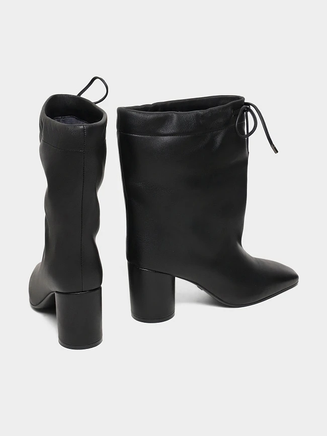 Полусапоги женские демисезонные, цвет черный, натуральная кожа 944233 | 4