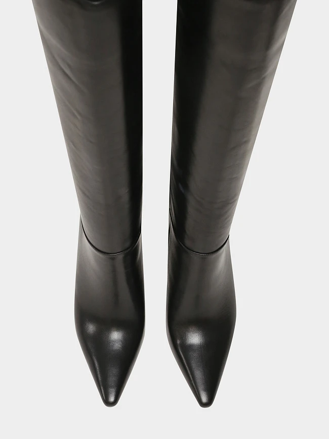 Сапоги женские демисезонные, цвет черный, натуральная кожа 1492834 | 5