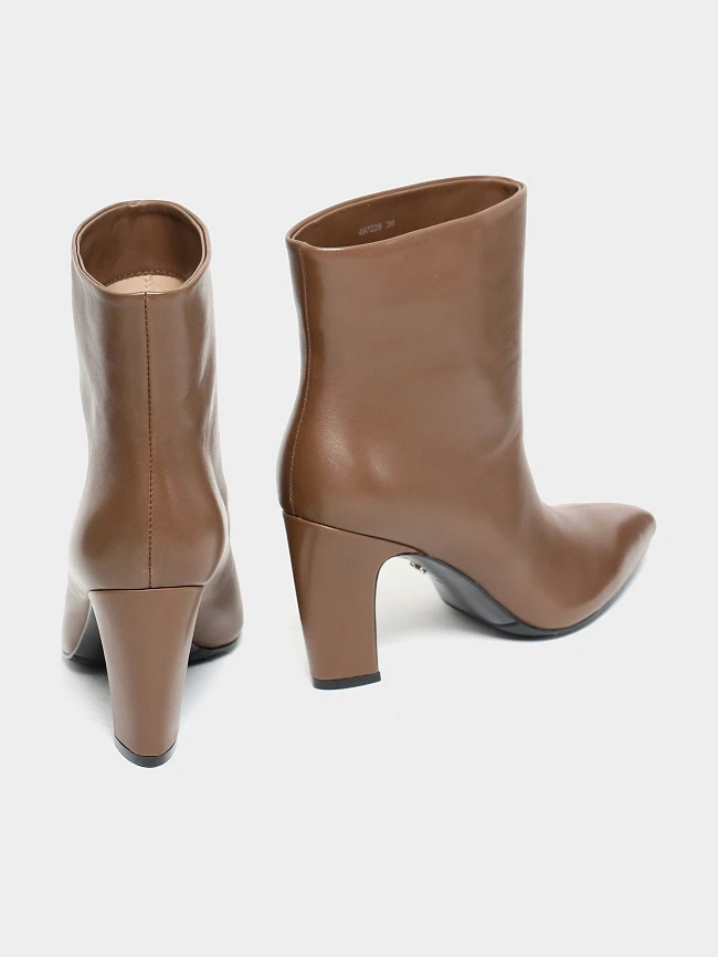 Ботильоны женские всесезонные, цвет мокко, натуральная кожа 497228 | 4