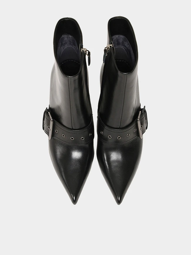 Полусапоги женские демисезонные, цвет черный, натуральная кожа 1493728 | 5