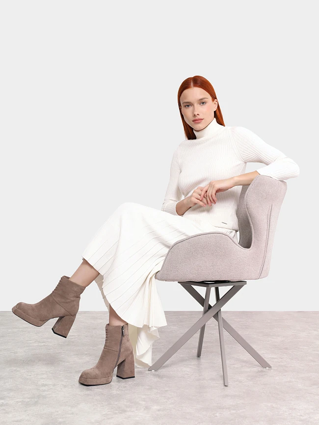 Ботильоны женские демисезонные, цвет серый, искусственный велюр 1399227 | 11