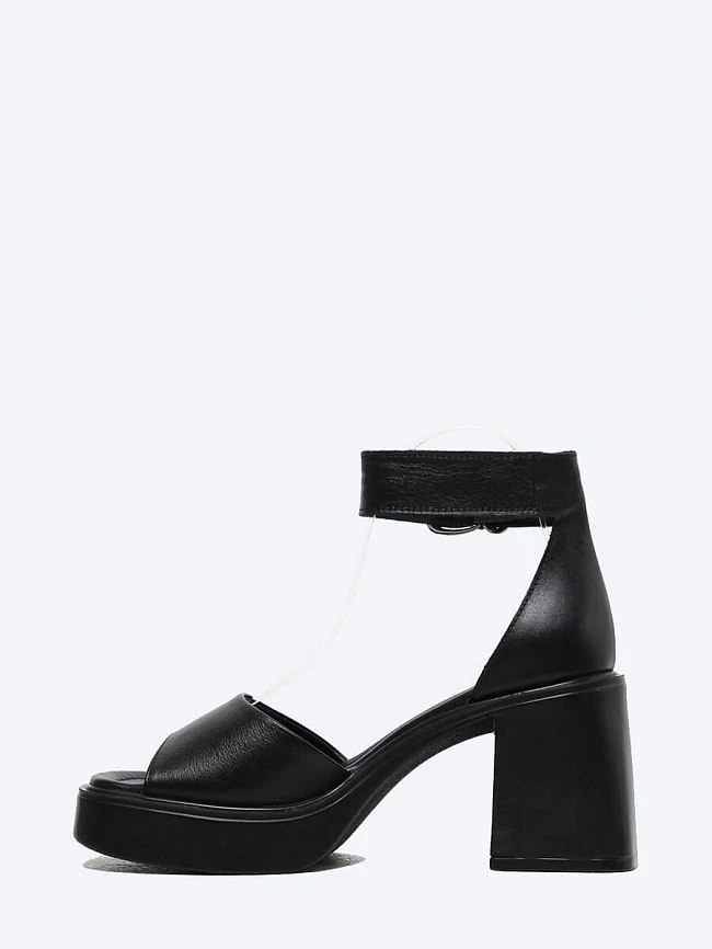 Босоножки женские летние, цвет черный, натуральная кожа 136723 | 3