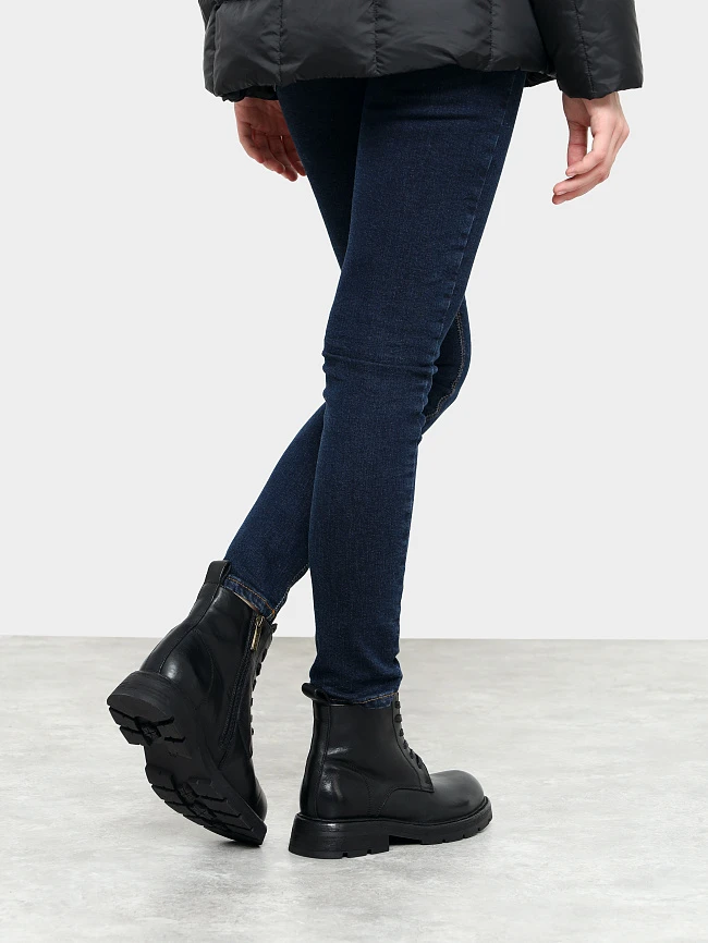 Ботинки женские демисезонные, цвет черный, натуральная кожа 7210346 | 8