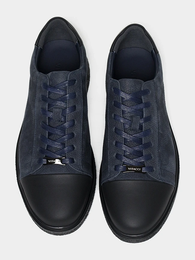 Кеды мужские демисезонные, цвет синий, натуральный нубук/натуральная кожа M1782543 | 4