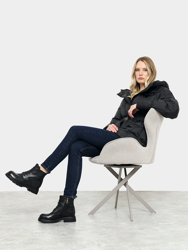 Ботинки женские демисезонные, цвет черный, натуральная кожа 7210346 | 11