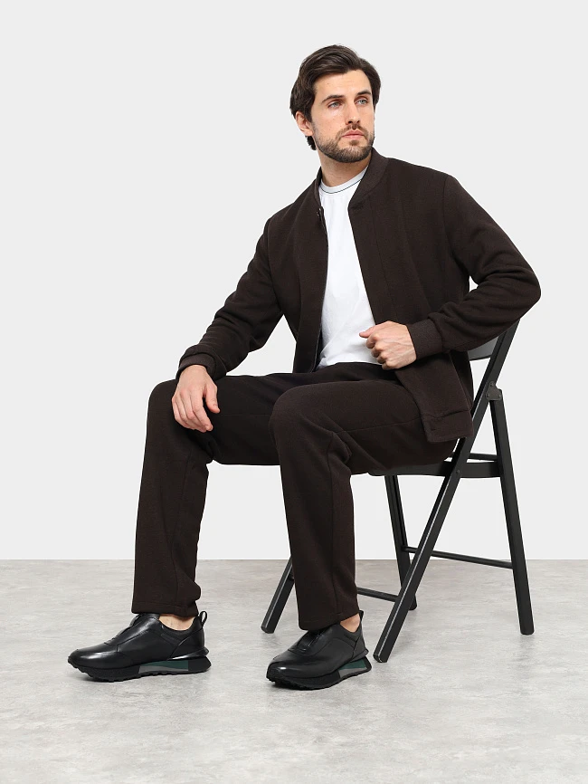 Кроссовки мужские демисезонные, цвет черный, натуральная кожа M1782006-1 | 11