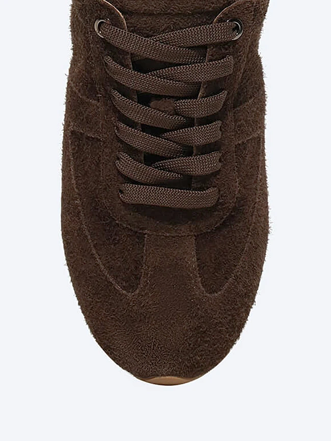 Кеды женские демисезонные, цвет коричневый, натуральный спилок 1013691 | 4