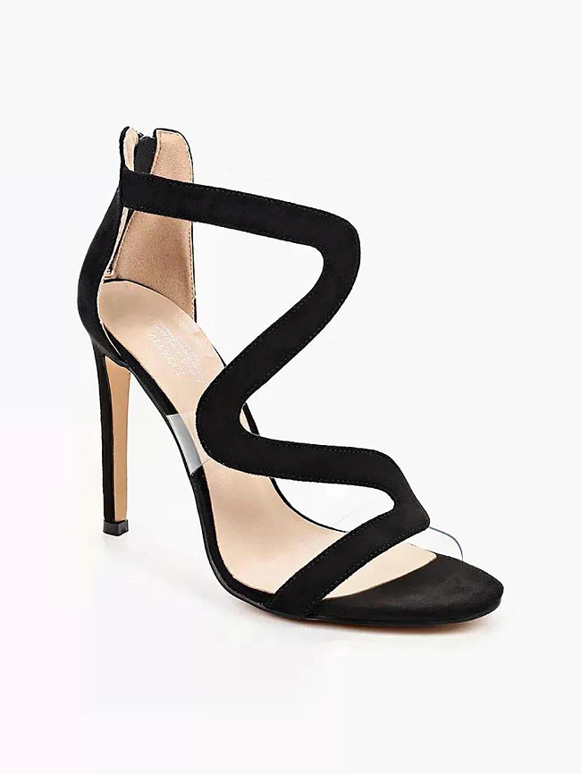 Босоножки женские летние, цвет черный, искусственный велюр 1394672P3 | 3