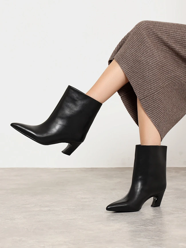 Полусапоги женские всесезонные, цвет черный, натуральная кожа 497222 | 7