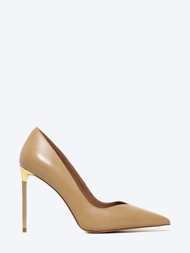 Туфли женские всесезонные, цвет бежевый, натуральная кожа 1494820 | 1