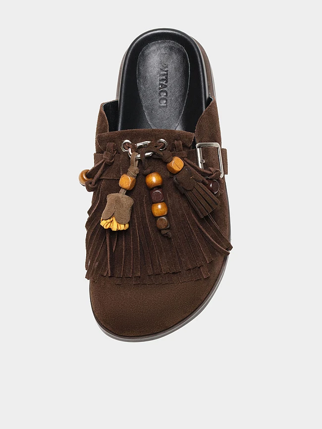 Сабо женские летние, цвет коричневый, натуральный спилок 7210643 | 4