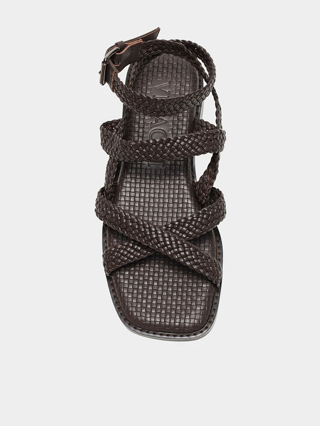 Сандалии женские летние, цвет коричневый, натуральная кожа 1821707 | 4