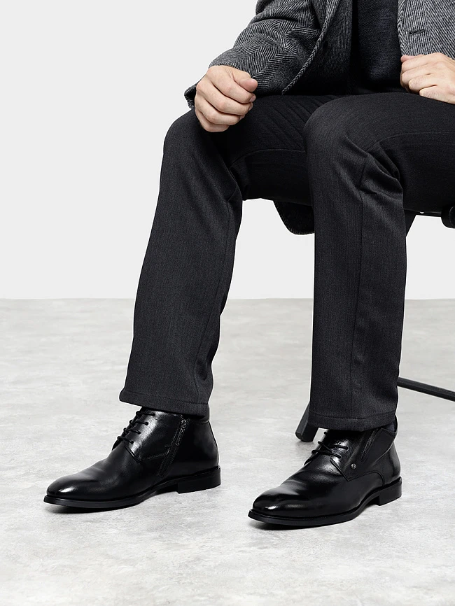 Ботинки мужские демисезонные, цвет черный, натуральная кожа M1782161-1 | 11