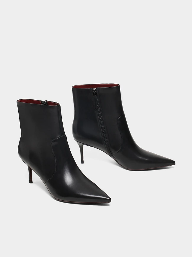 Ботильоны женские демисезонные, цвет черный, натуральная кожа 497062-1 | 3