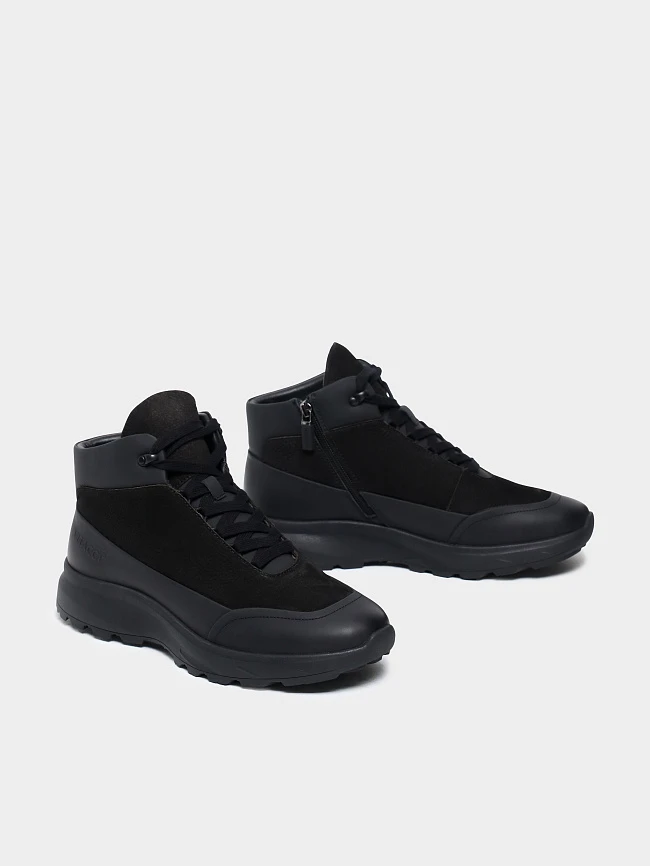 Ботинки мужские зимние, цвет черный, натуральная кожа/натуральный спилок M1782078M | 3