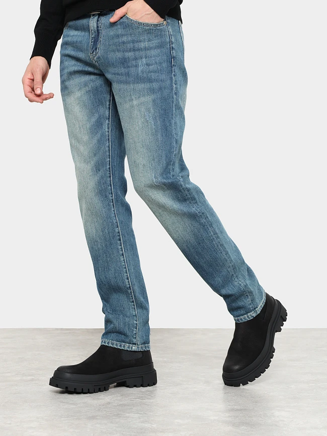 Ботинки мужские демисезонные, цвет черный, натуральный нубук M1023014 | 7