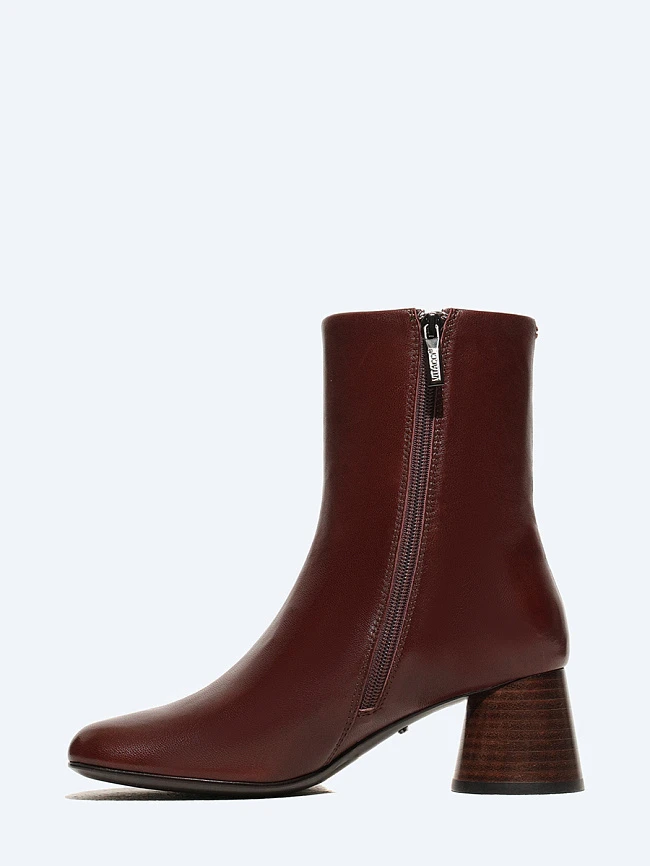 Полусапоги женские всесезонные, цвет бордовый, натуральная кожа 642224 | 3