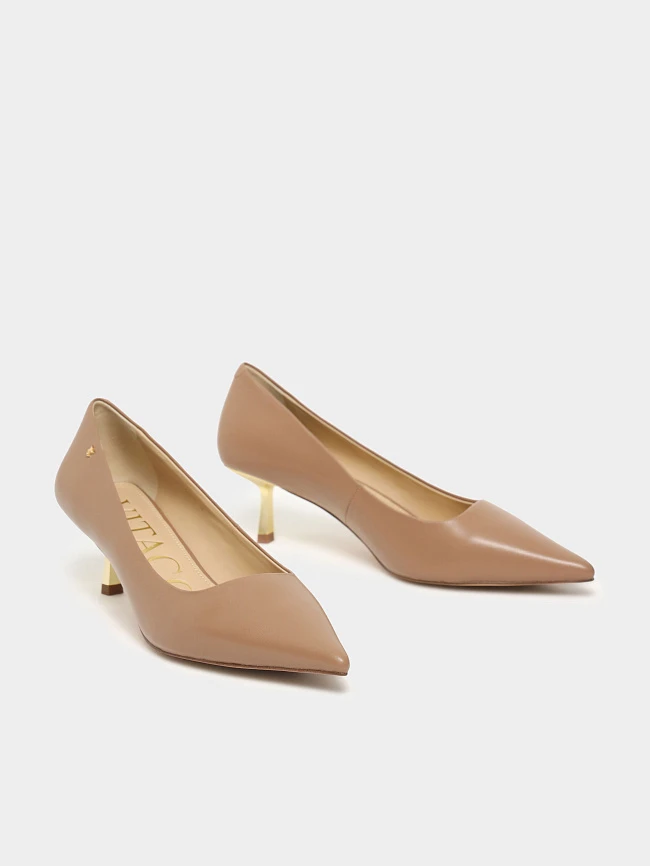 Туфли женские всесезонные, цвет бежевый, натуральная кожа 1494270 | 3