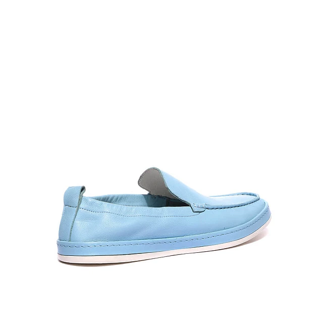Мокасины M113825 мужские цвет голубой, натуральная кожа M113825         | 3
