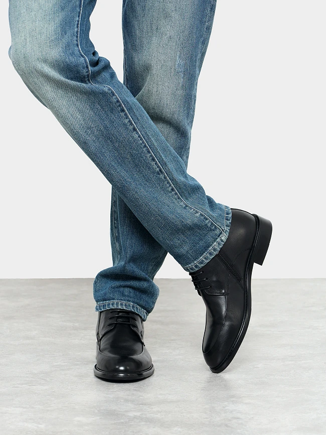 Ботинки мужские демисезонные, цвет черный, натуральная кожа M1022989 | 9