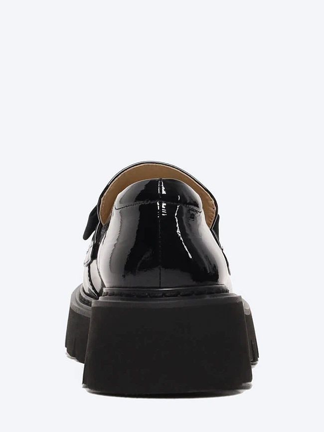 Лоферы женские всесезонные, цвет черный, натуральный наплак 641813 | 5