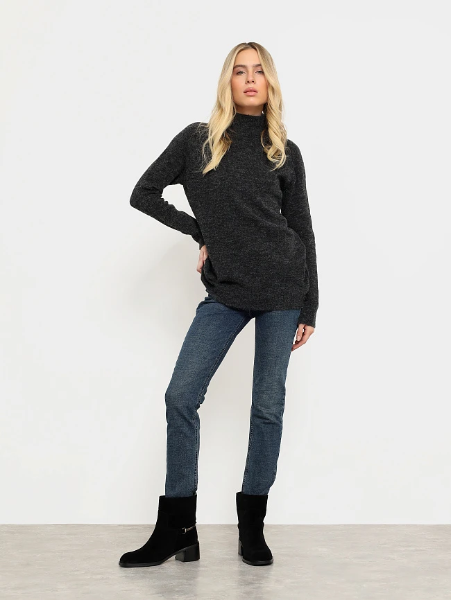 Полусапоги женские зимние, цвет черный, натуральный спилок 1494721M-2 | 8