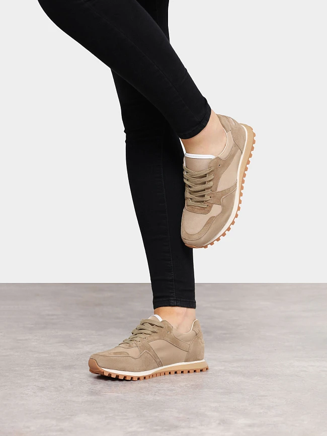 Кроссовки женские демисезонные, цвет мокко, натуральный спилок/текстиль 3630203 | 9