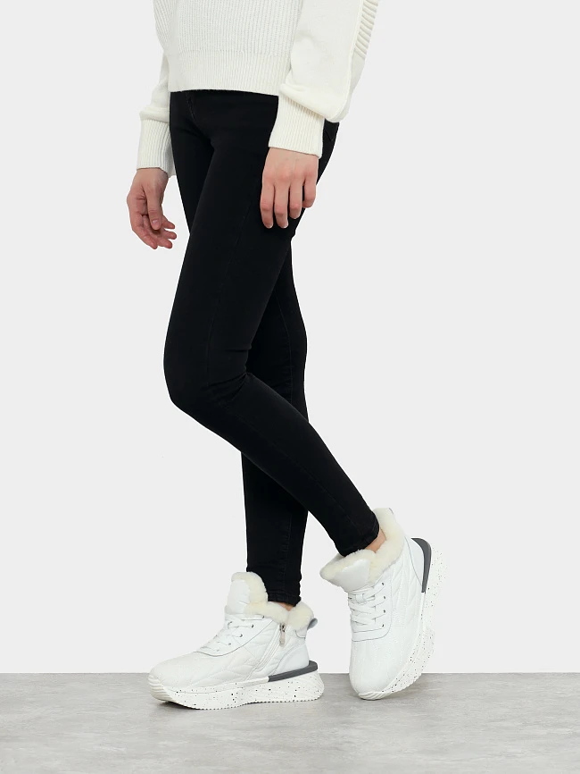 Ботинки женские зимние, цвет белый, текстиль/натуральная кожа и полимерные материалы 24VC118M | 7