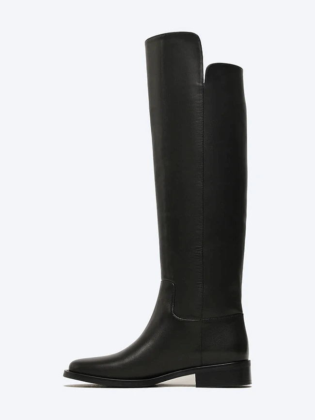 Сапоги женские демисезонные, цвет черный, натуральная кожа 1493987 | 3