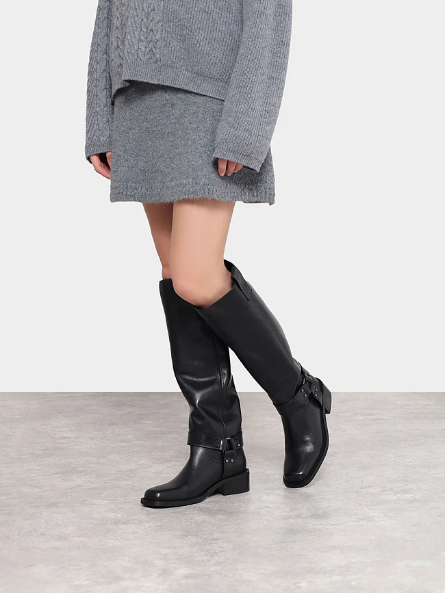 Сапоги женские зимние, цвет черный, натуральная кожа 1821129M | 6