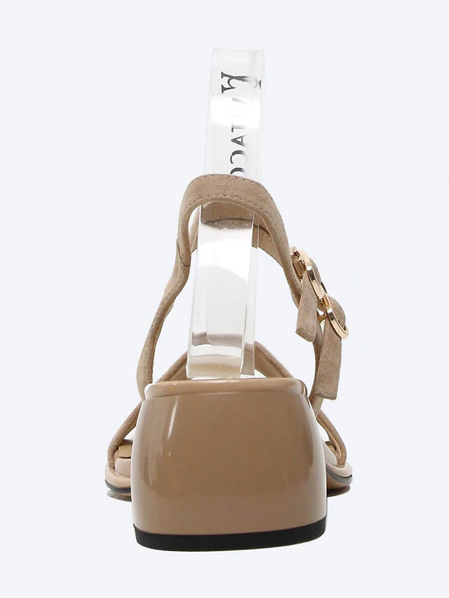 Босоножки 1848404 женские цвет бежевый, натуральный велюр 1848404 | 5