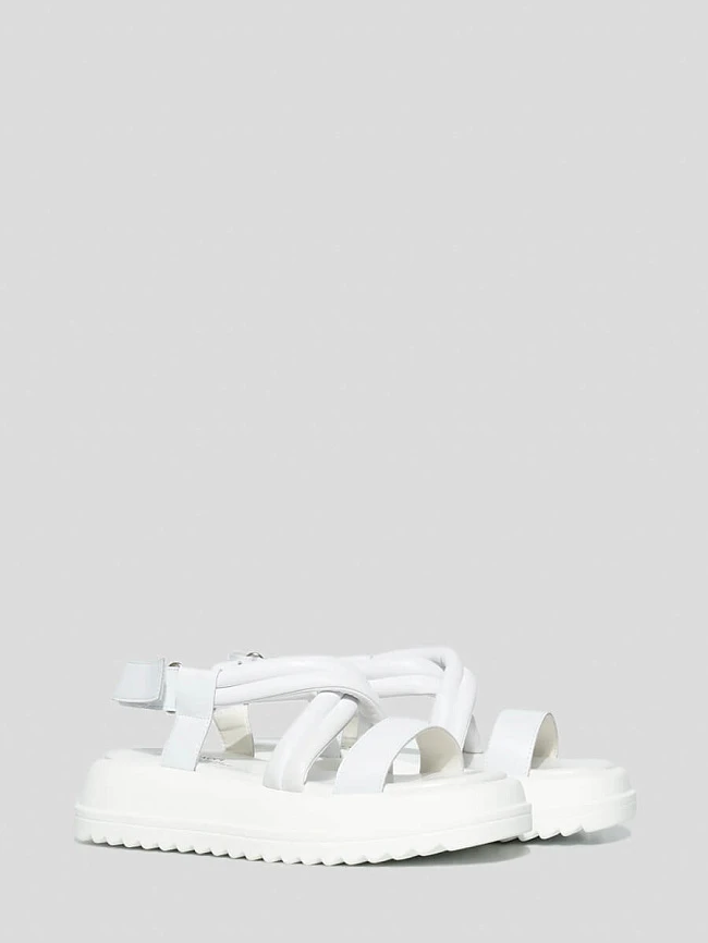 Сандалии женские летние, цвет белый, искусственная кожа/натуральная кожа и полимерные материалы 1846676P | 4