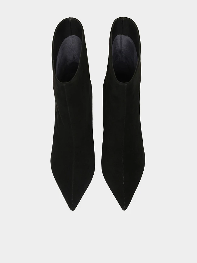 Полусапоги женские демисезонные, цвет черный, натуральный велюр 1820495 | 5