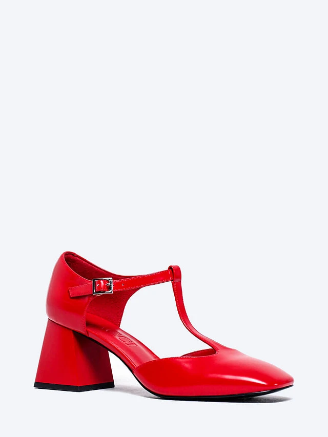 Туфли женские всесезонные, цвет красный, натуральная масляная кожа 1821346 | 1