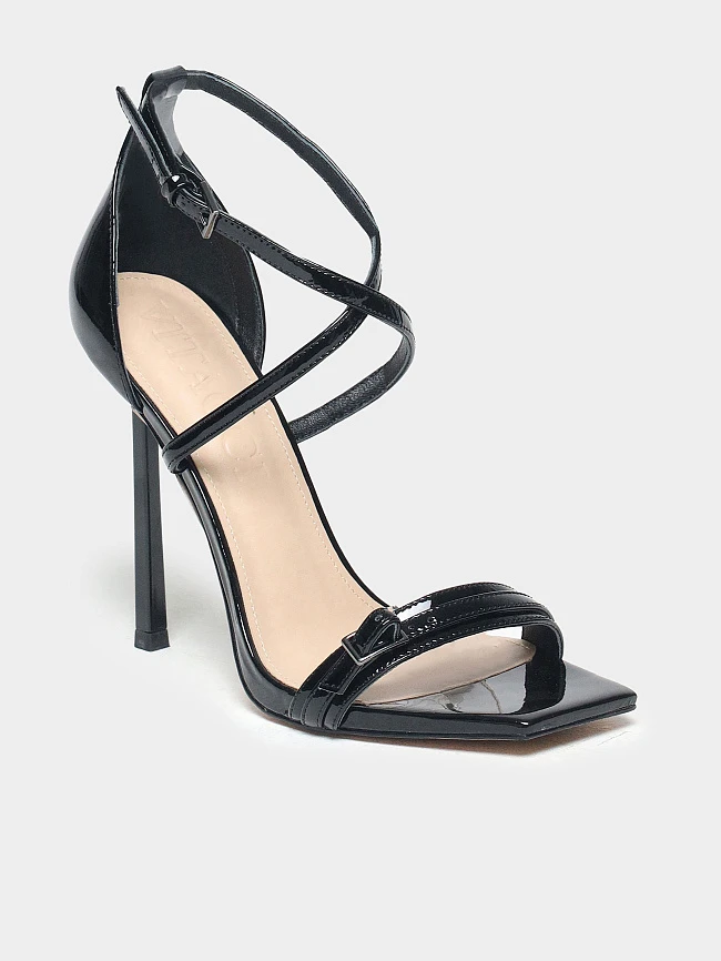 Босоножки женские летние, цвет черный, натуральная лаковая кожа 497527 | 4