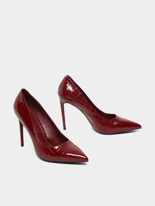 Туфли женские всесезонные, цвет бордовый, натуральная лаковая кожа 497098 | 3